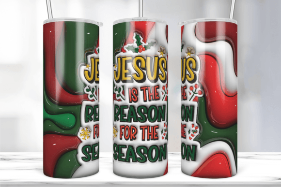 3D Faith Christmas Puffy Tumbler Wrap: Graphics & Print Templates Review