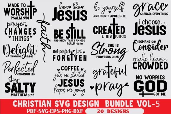 Christian SVG Design Bundle Vol.5 for Publishers