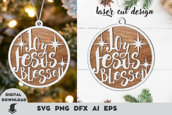 Christmas Ornament Laser Cut, Christian