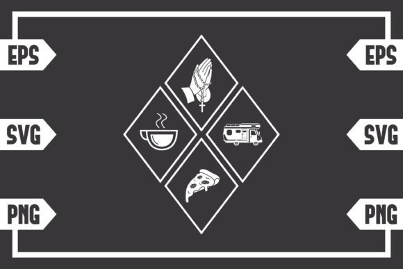 Coffee Jesus Pizza and Camping Van Graphics and Crafts