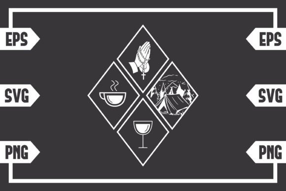 Coffee Jesus Wine and Camping Tent Graphics