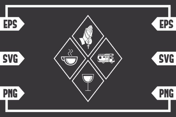 Coffee Jesus Wine and Camping Van Graphics