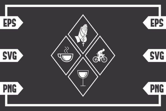 Coffee Jesus Wine and Guy Cycling Graphics