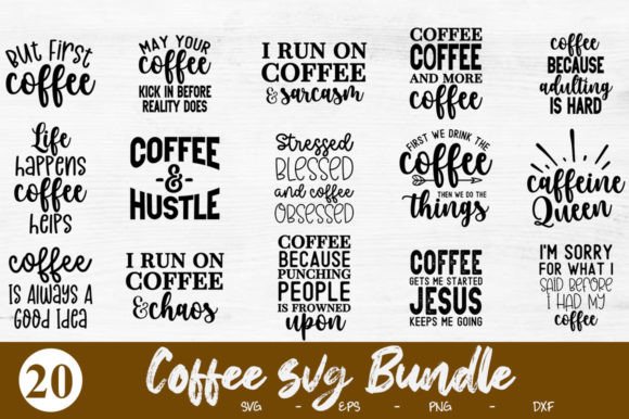 Coffee SVG Bundle: Graphics for Crafts & Small Business