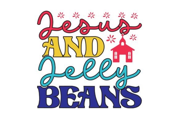 Jesus and Jelly Beans, Retro Easter SVG