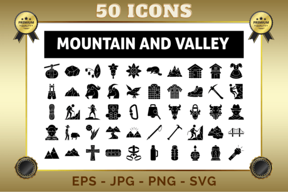 Mountain Valley Glyph Icons