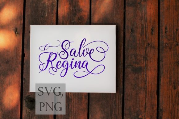 Salve Regina Cut File: Christian Graphics for Crafts